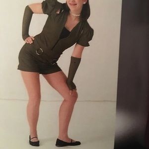 Army Green dance Costume